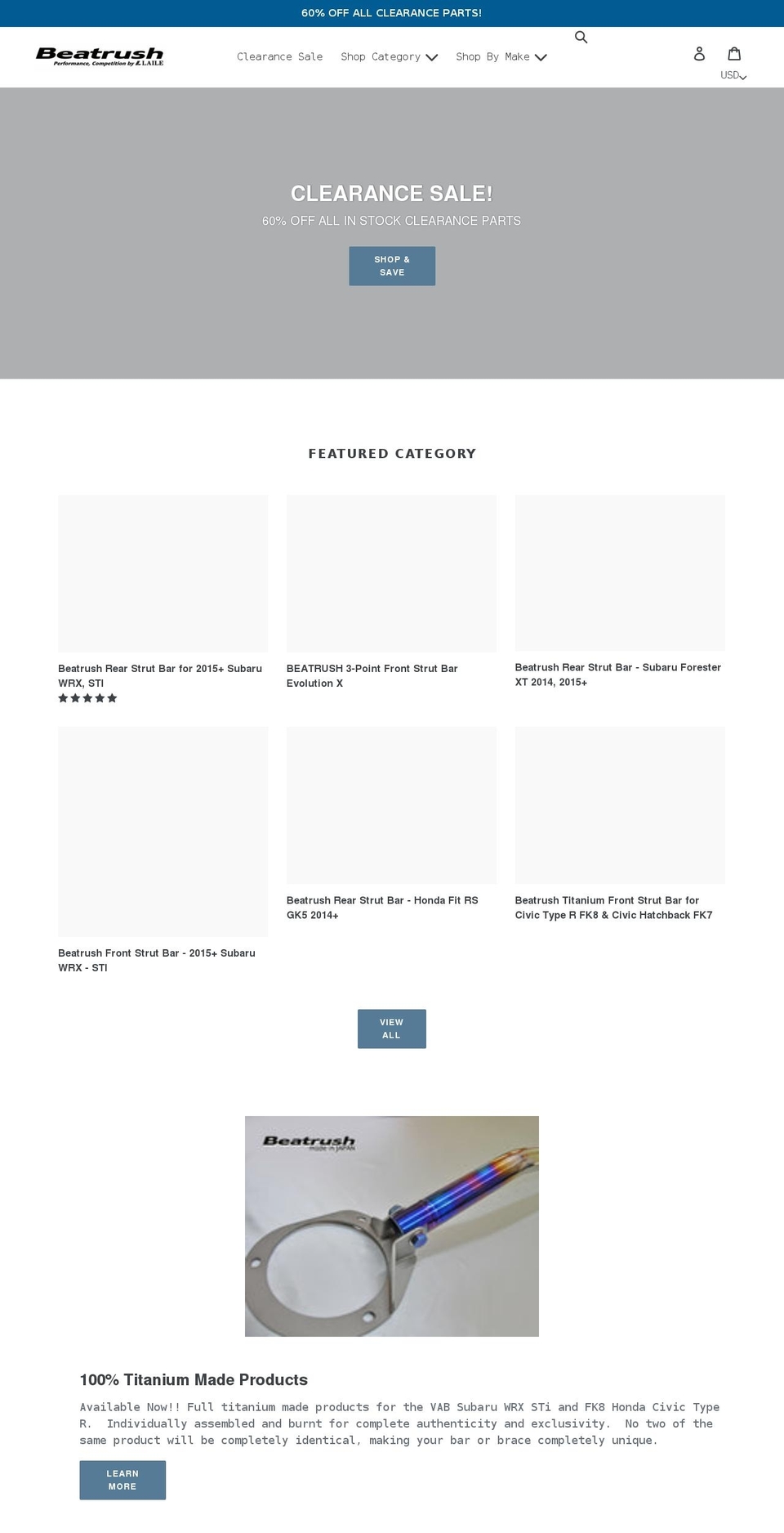 beatrushusa.com shopify website screenshot