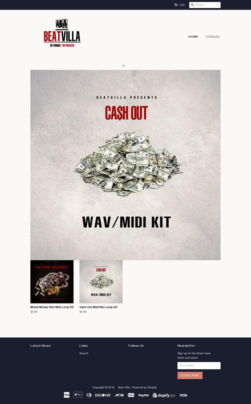 beatvilla.com — Shopify storefront screenshot