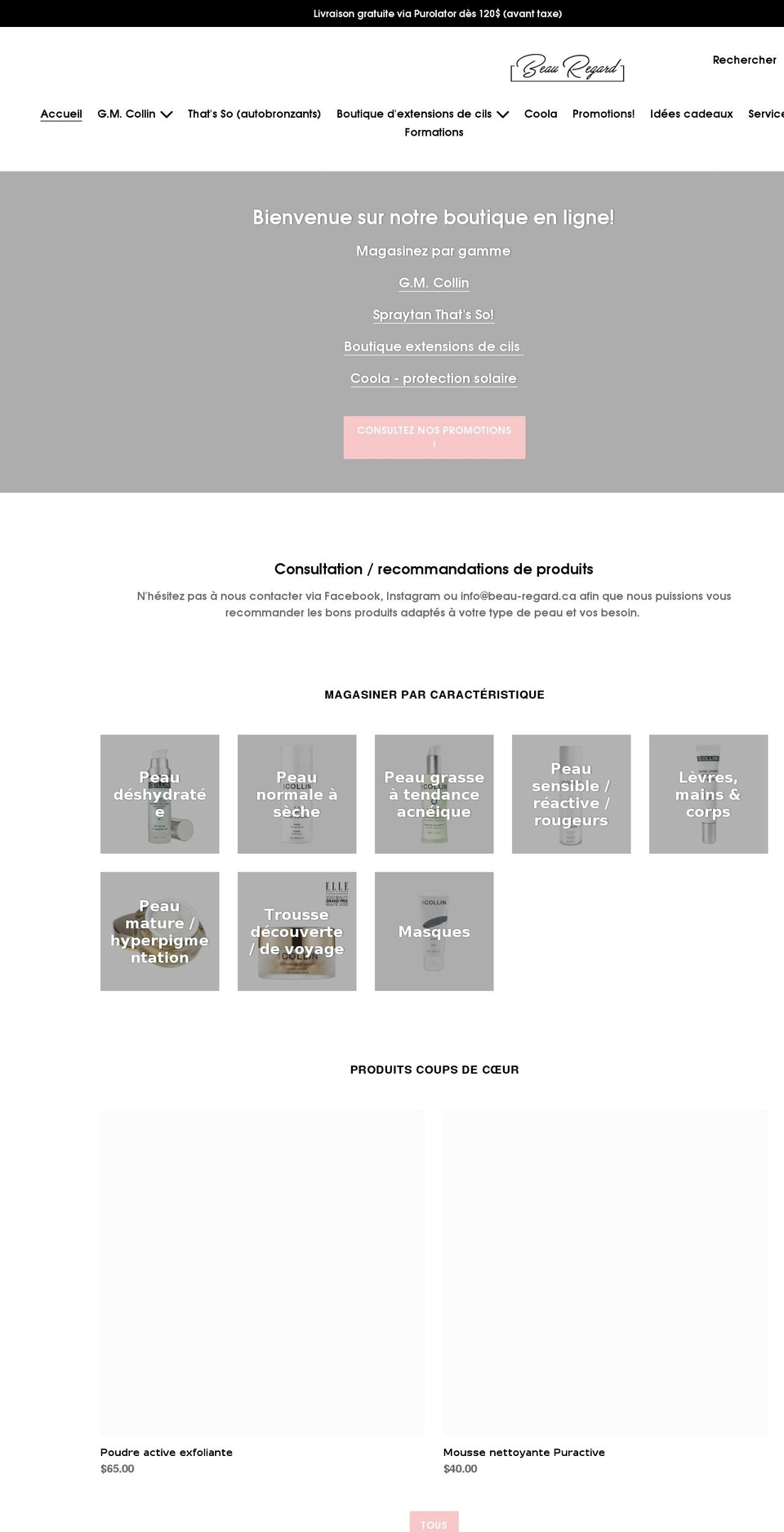 beau-regard.ca shopify website screenshot