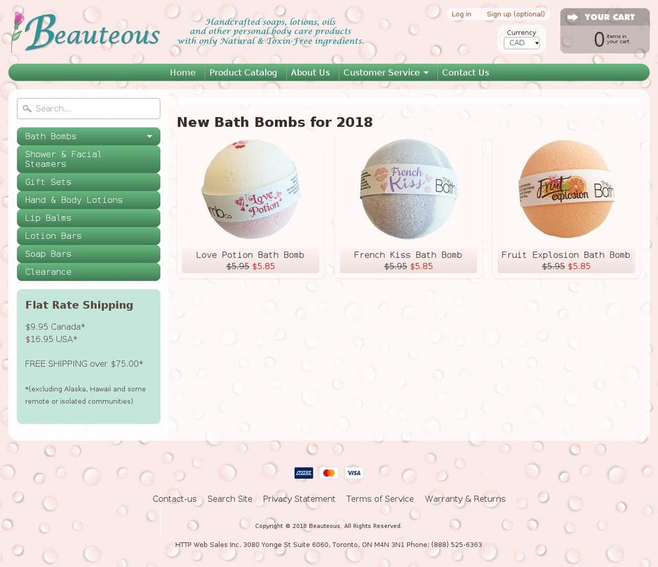 beau-teous.ca shopify website screenshot