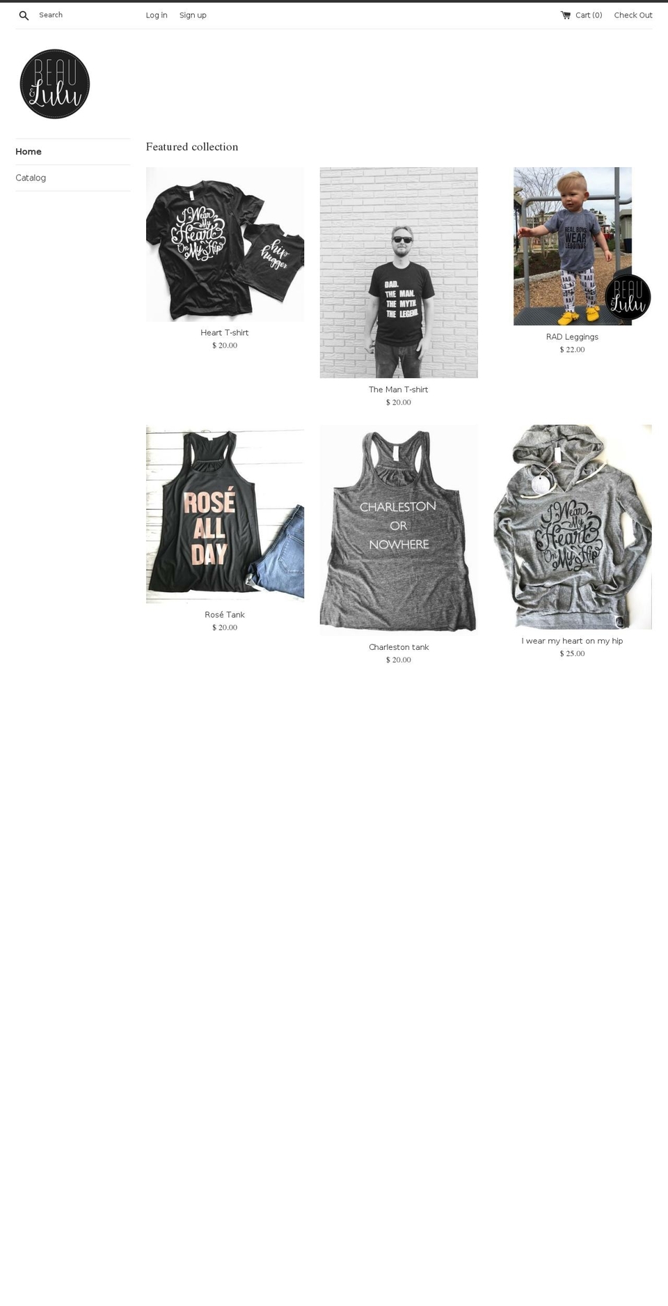beauandlulu.com — Shopify storefront screenshot