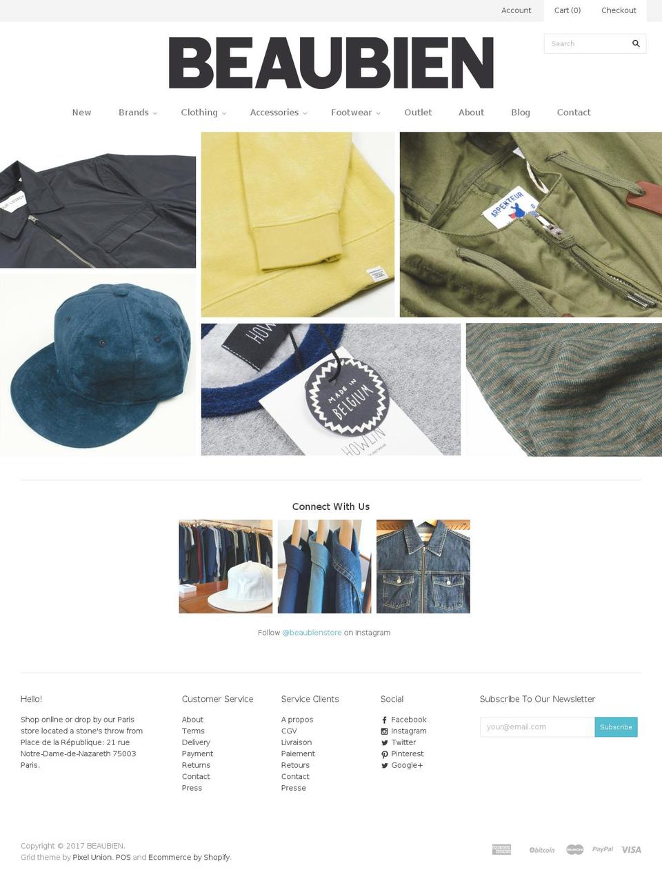 beaubienstore.com shopify website screenshot