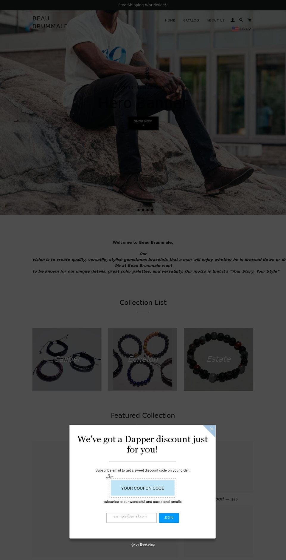 beaubrummale.com — Shopify storefront screenshot