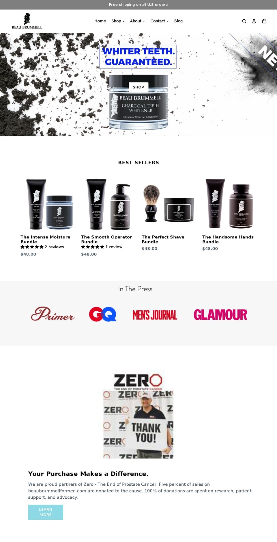 beaubrummellformen.com — Shopify storefront screenshot