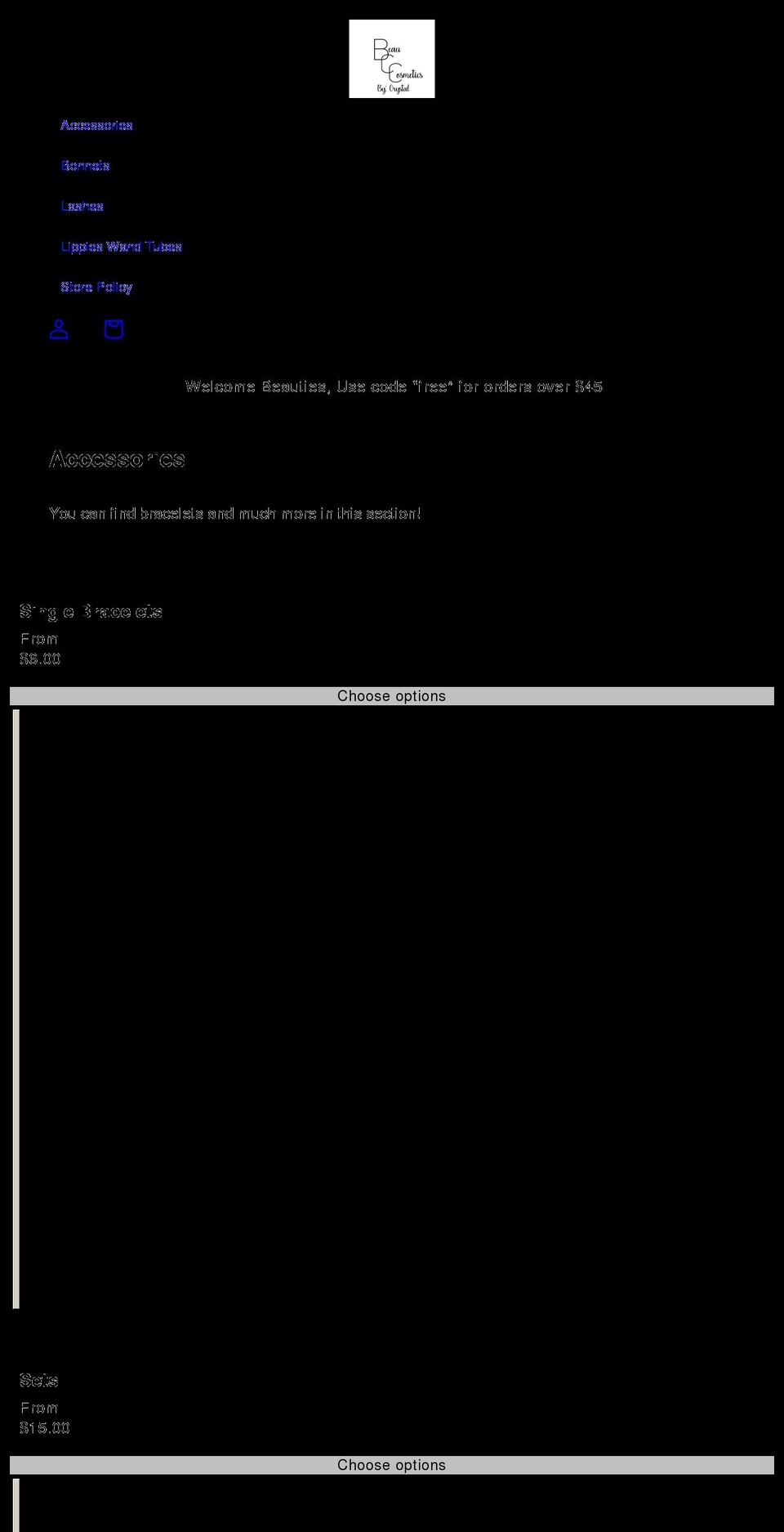 beauccosmetics.com shopify website screenshot