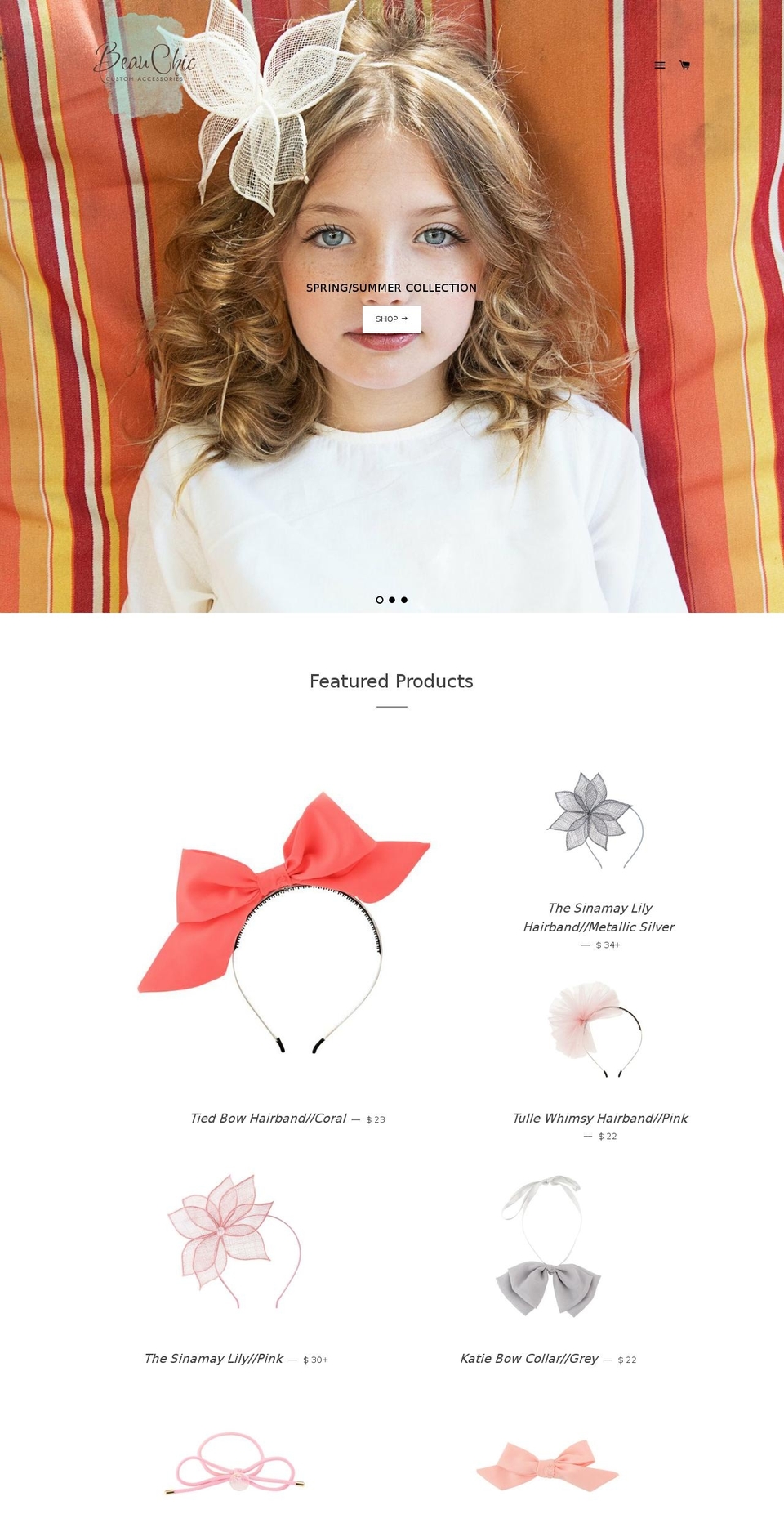 beauchicaccessories.com shopify website screenshot