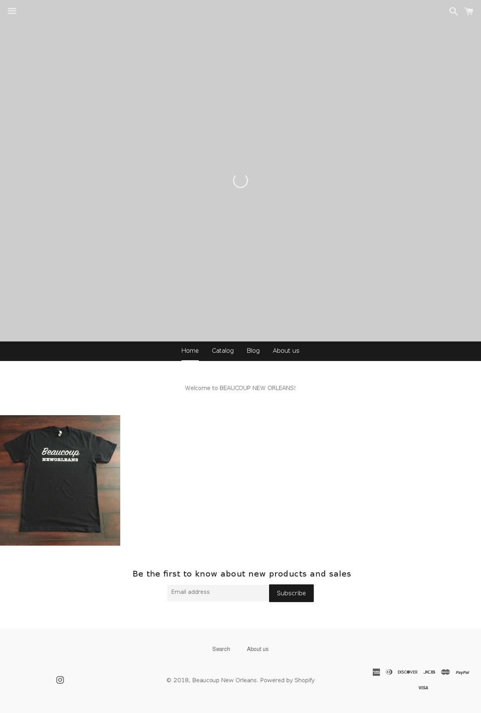 beaucoupneworleans.com — Shopify storefront screenshot