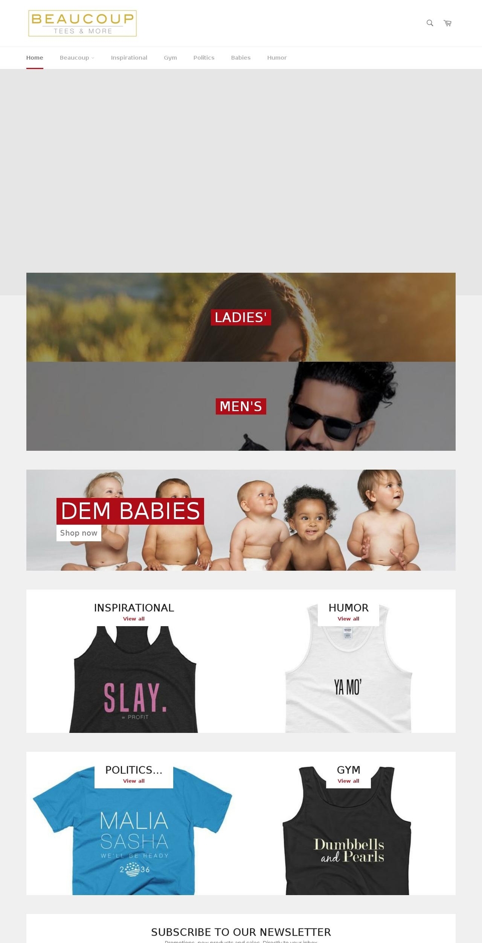beaucouptees.com — Shopify storefront screenshot