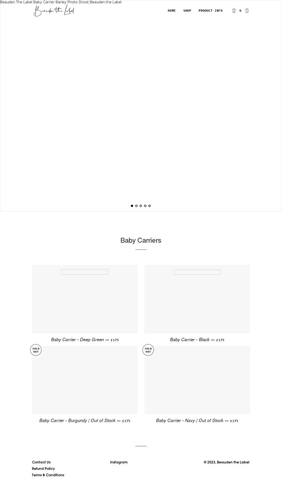 beaudenthelabel.com shopify website screenshot