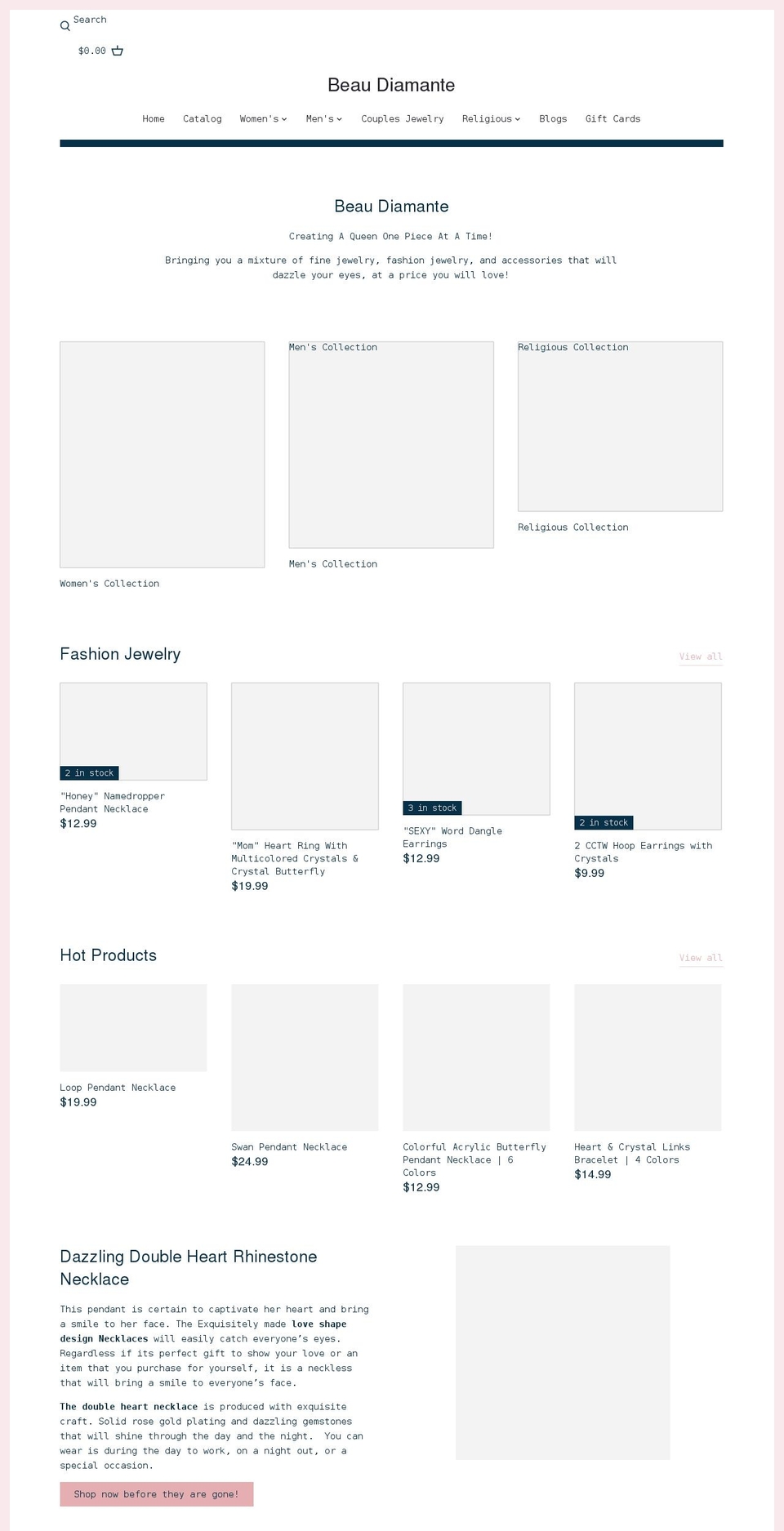 beaudiamante.com shopify website screenshot