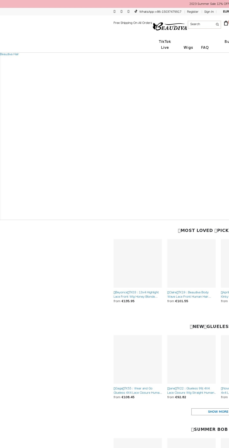 beaudiva.com shopify website screenshot