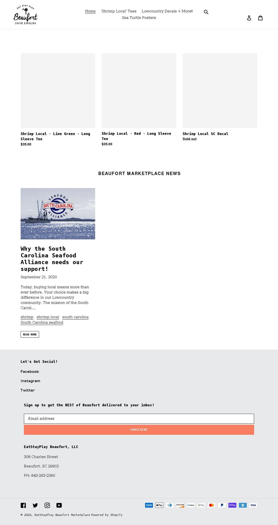 beaufortmarketplace.com shopify website screenshot