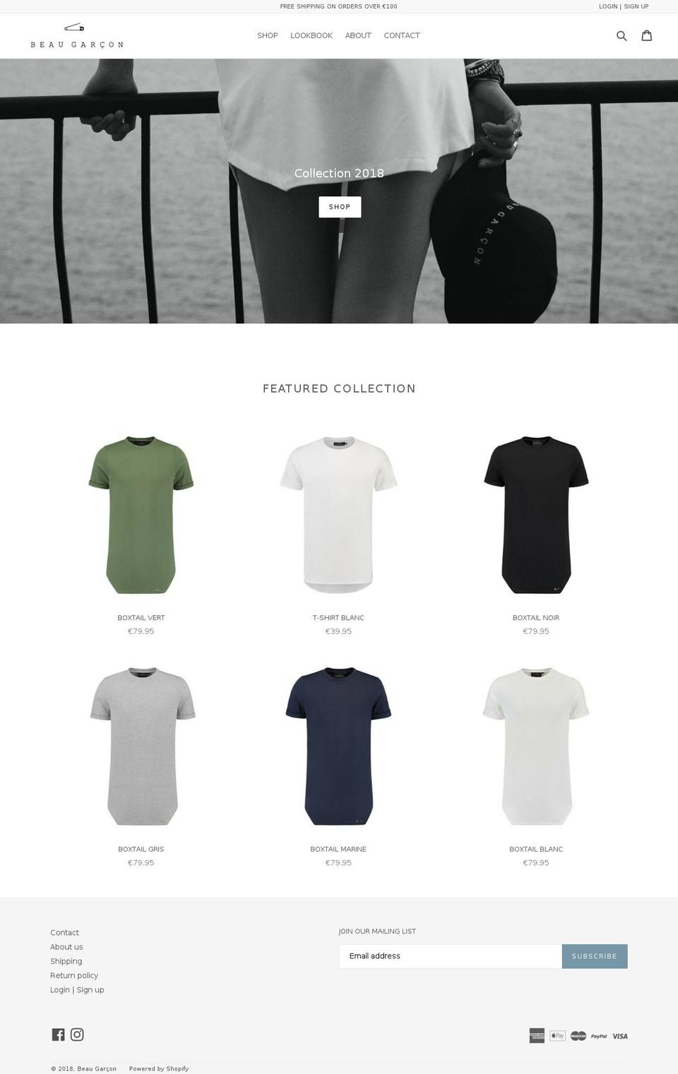 beaugarcon.amsterdam shopify website screenshot