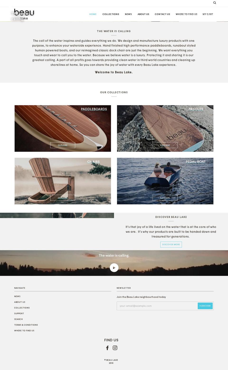 beaulake.com shopify website screenshot