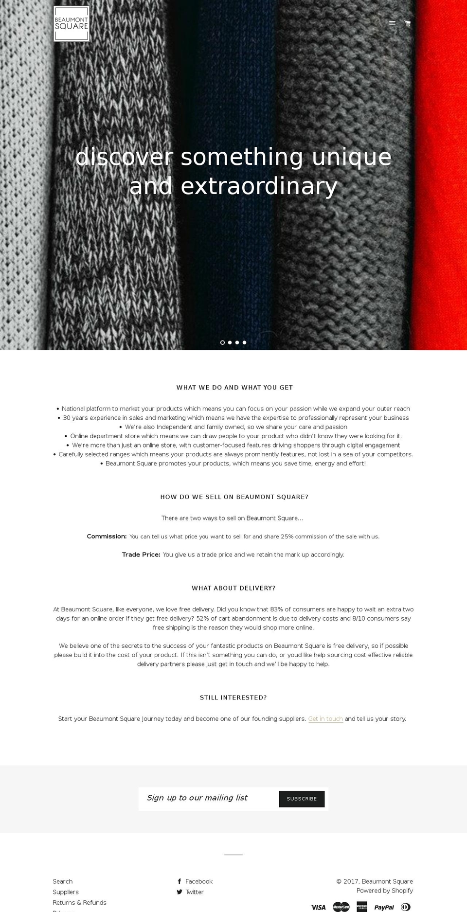 beaumontsquare.com shopify website screenshot