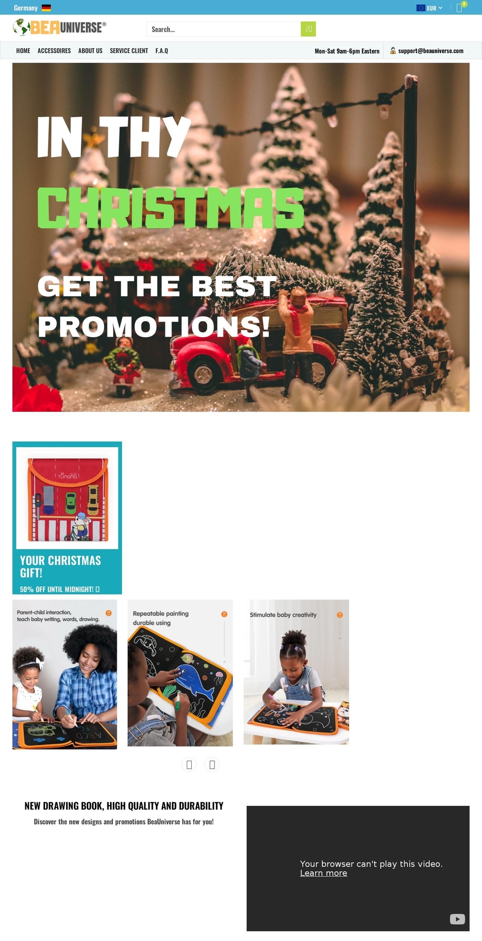 beauniverse.com shopify website screenshot