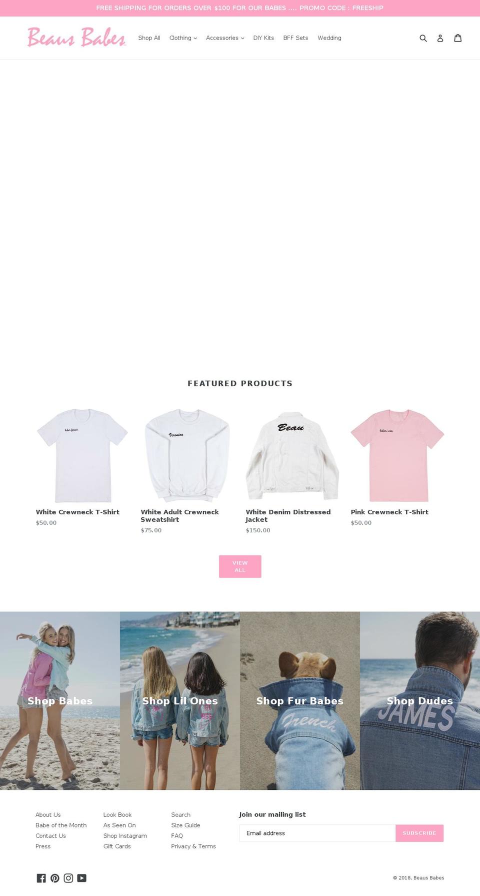 beausbabes.com shopify website screenshot