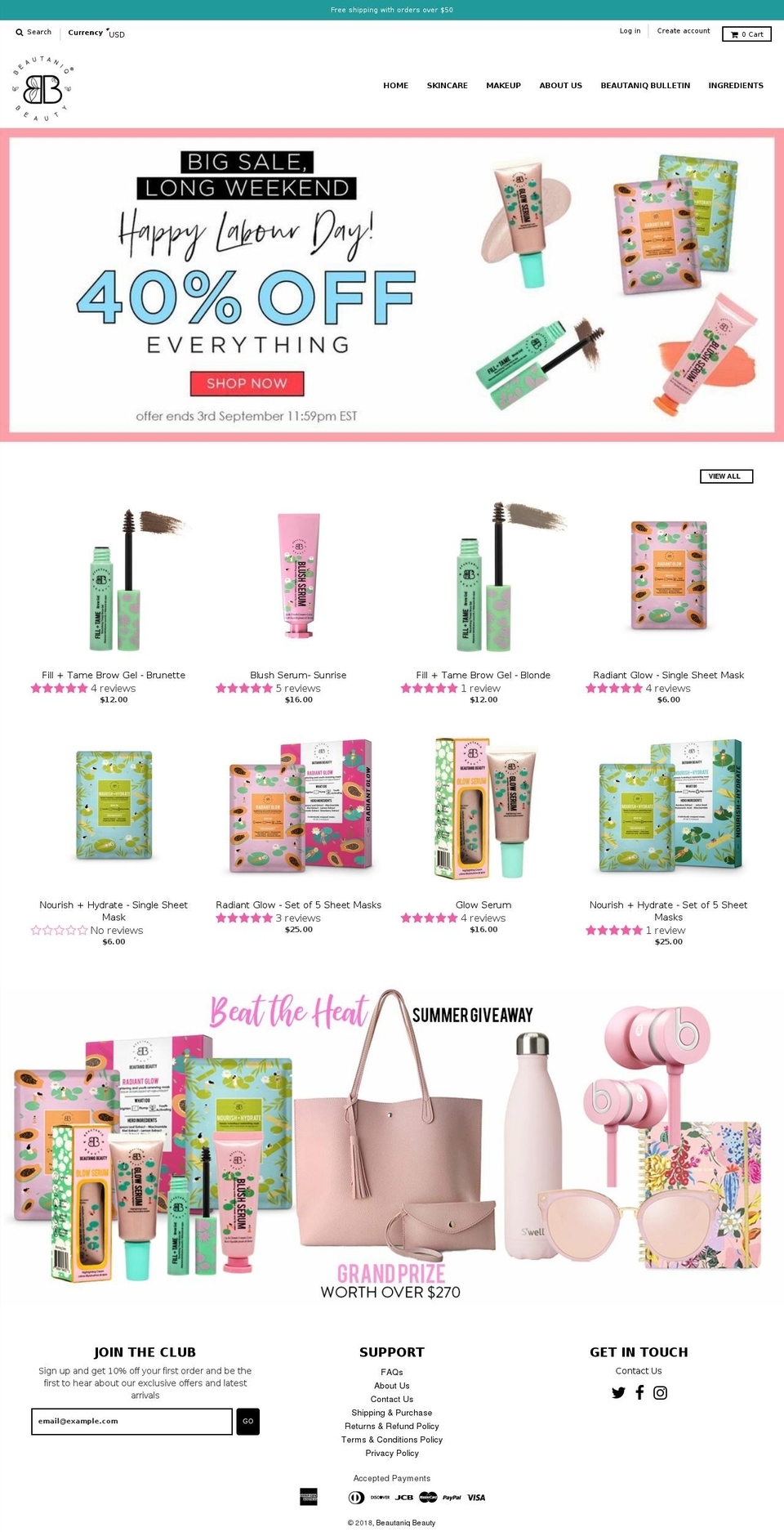 beautaniq.com — Shopify storefront screenshot