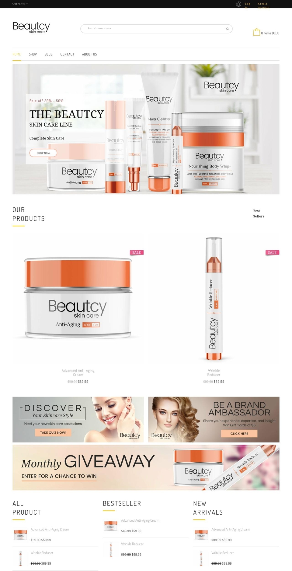 beautcy.com — Shopify storefront screenshot