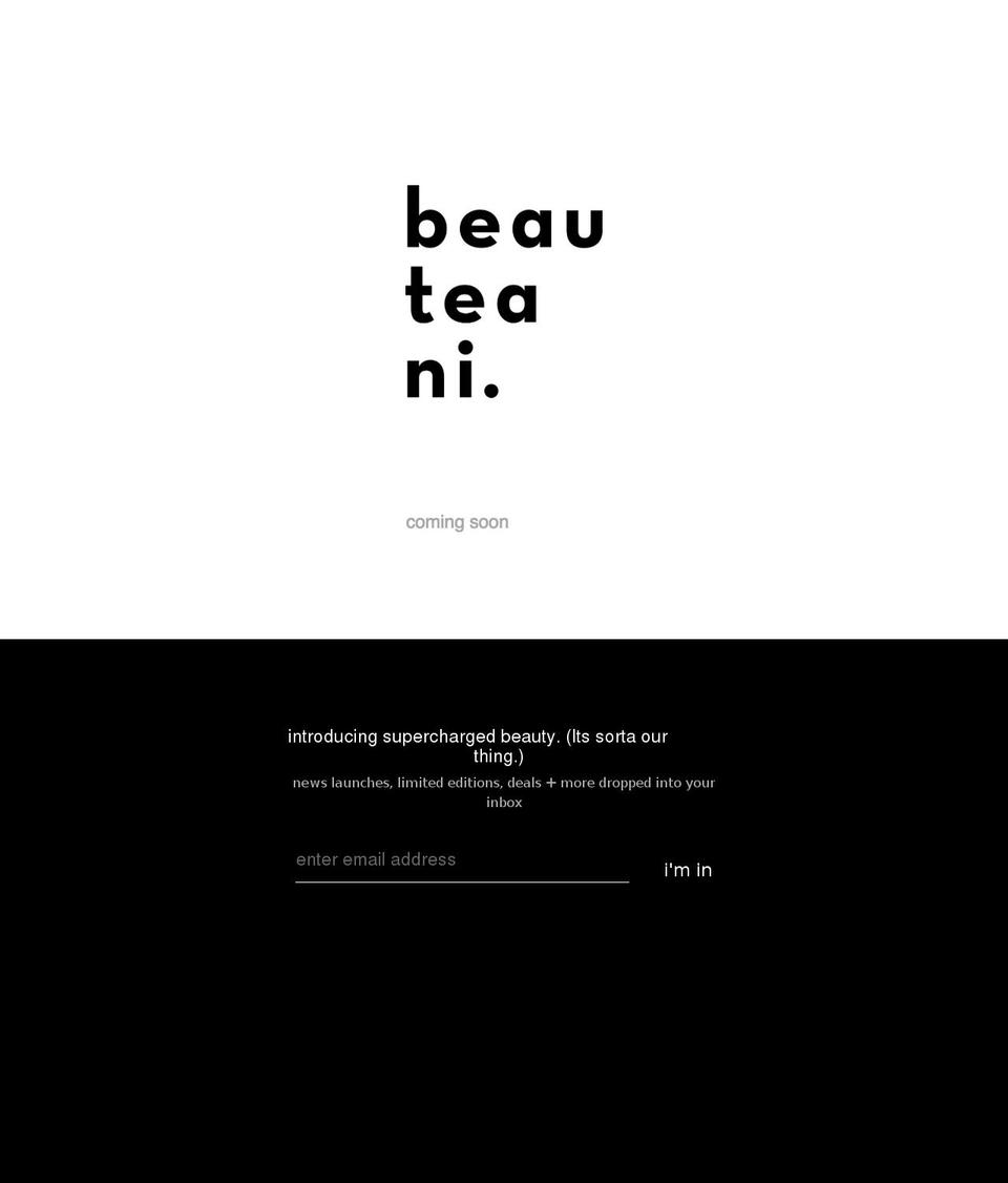 beauteani.com — Shopify storefront screenshot