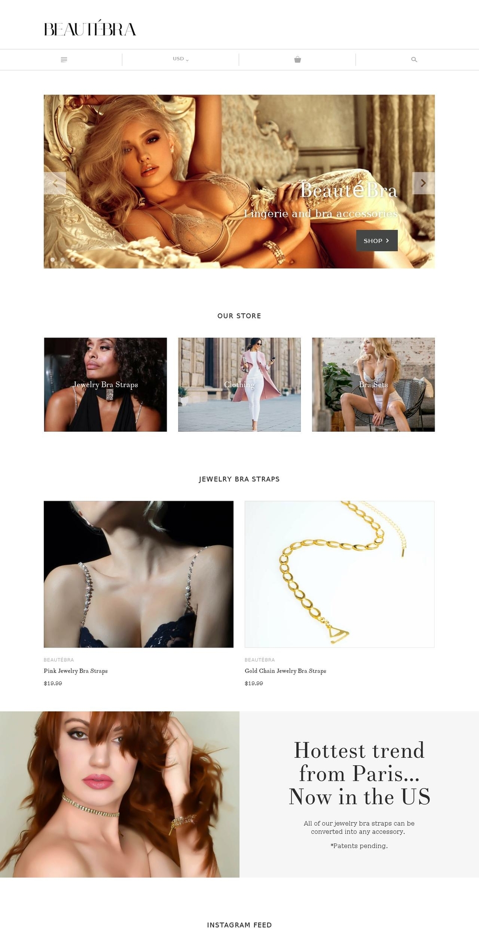 beautebra.com — Shopify storefront screenshot