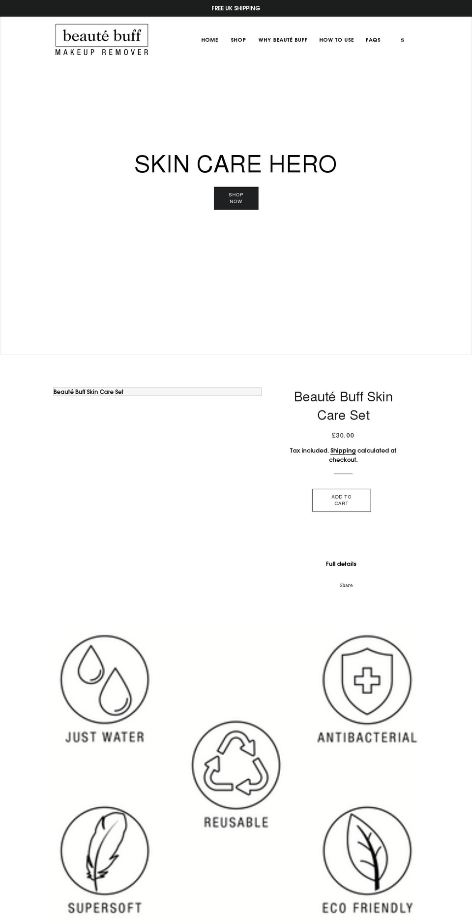 beautebuff.com shopify website screenshot