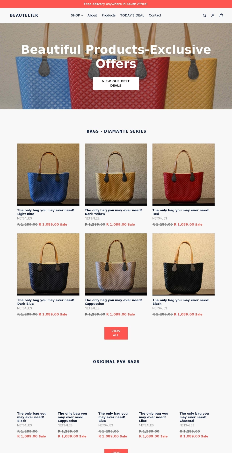 beautelier.com shopify website screenshot