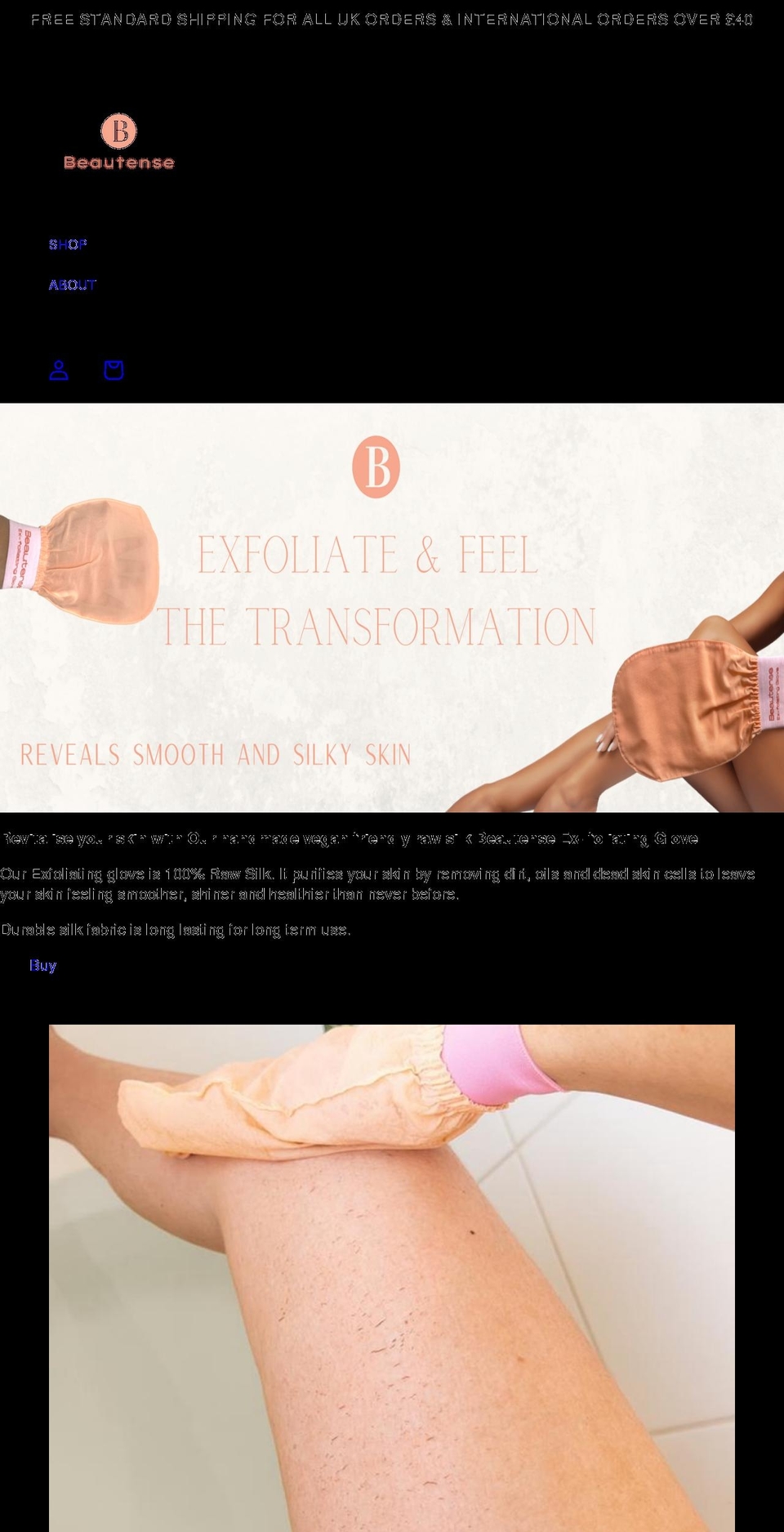 beautense.com shopify website screenshot