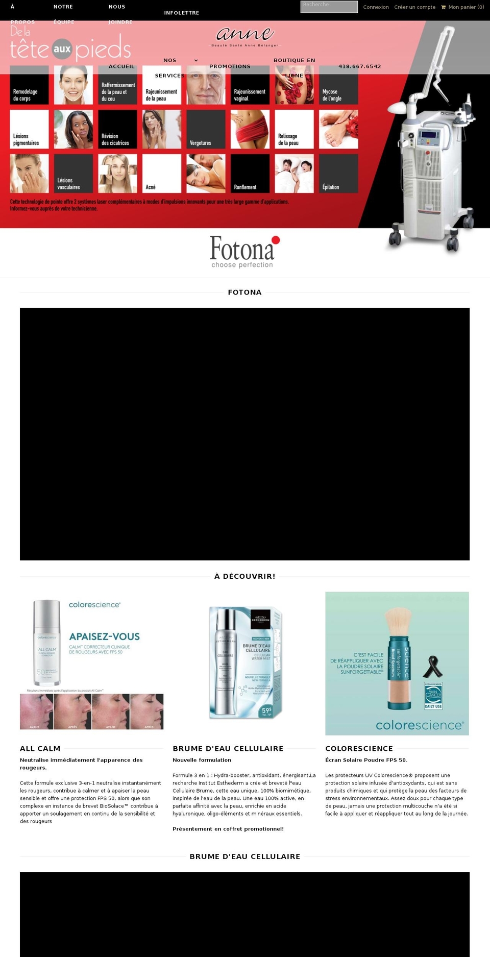 beautesante.ca shopify website screenshot
