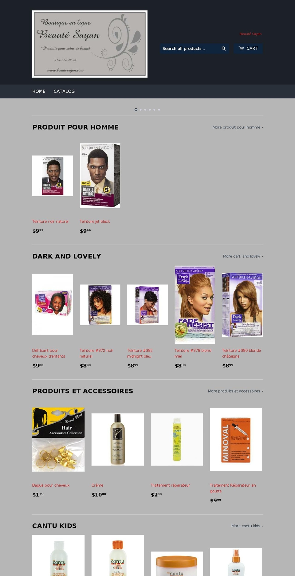 beautesayan.com — Shopify storefront screenshot