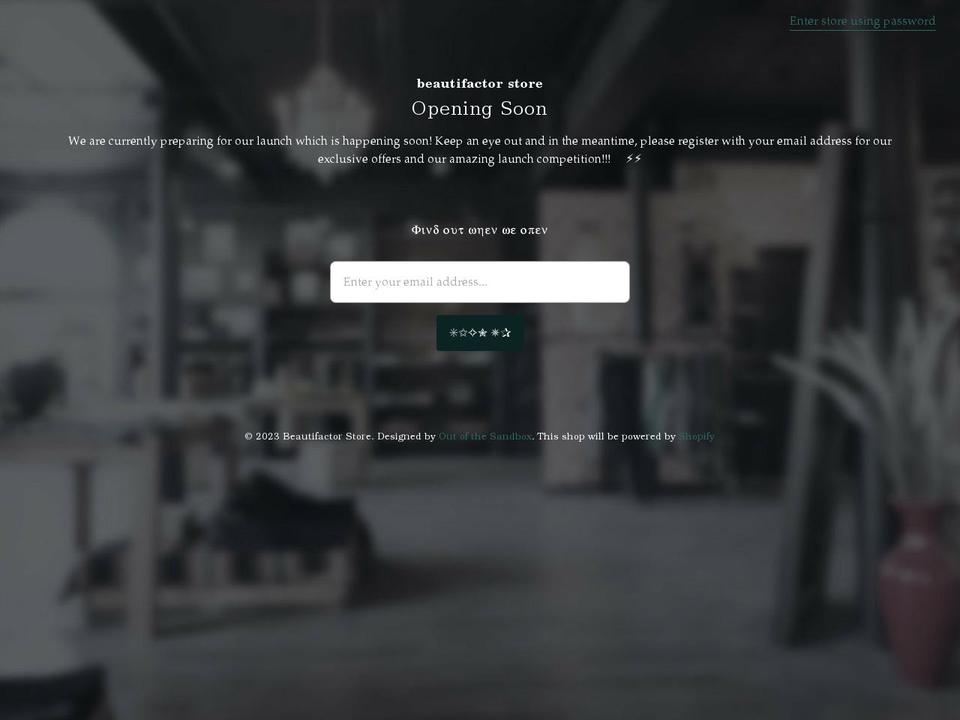 beautifactor.com shopify website screenshot