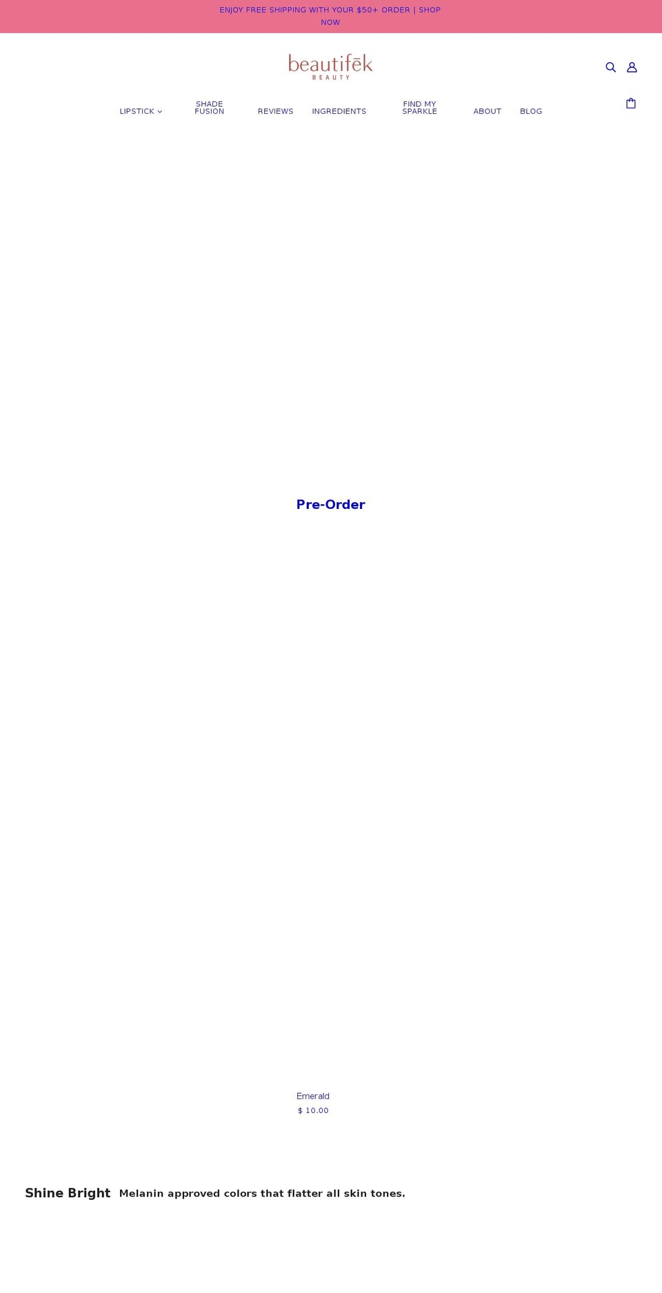 beautifekbeauty.com shopify website screenshot