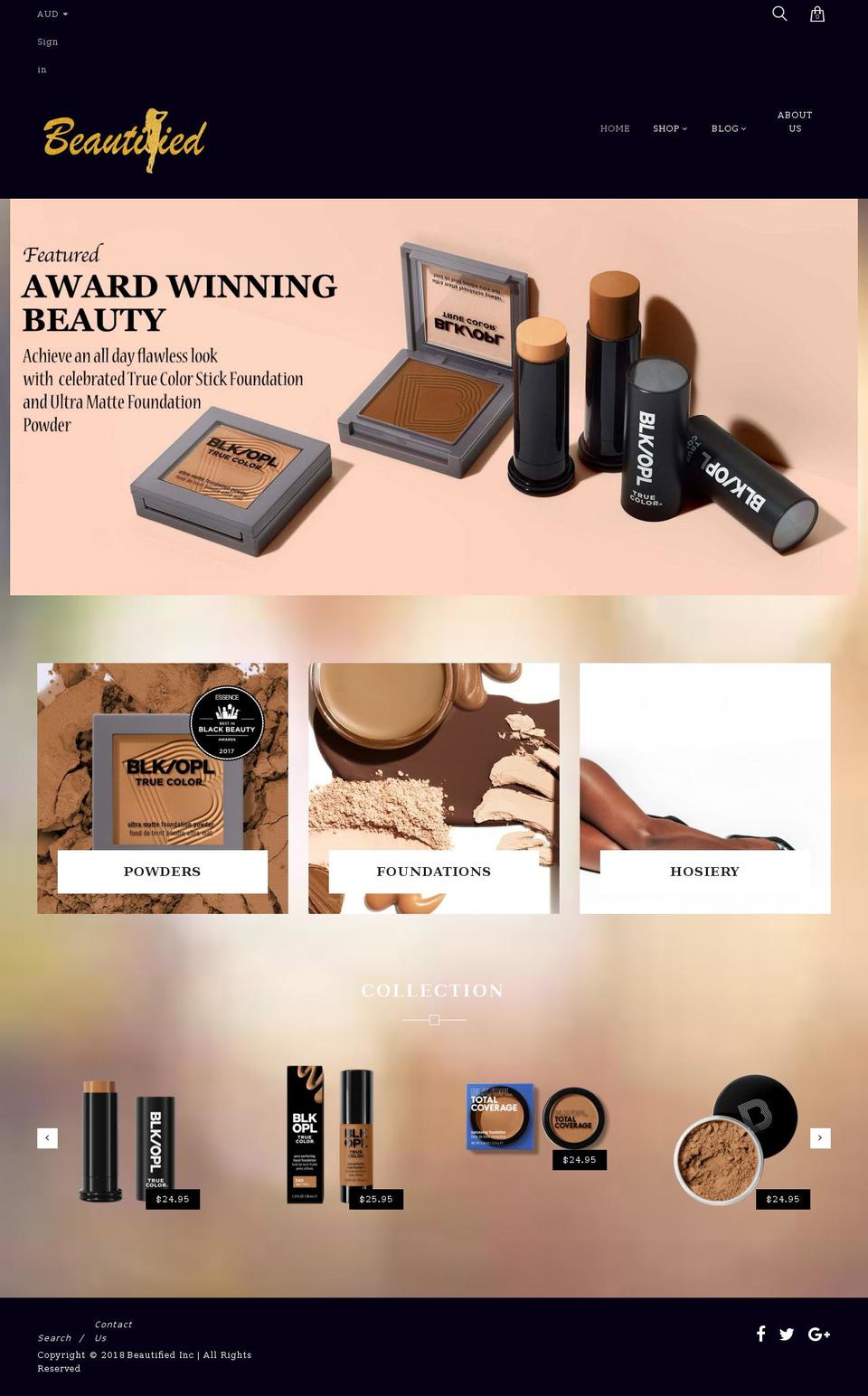 cosmetics-style3-r12 Shopify theme site example beautifiedinc.com