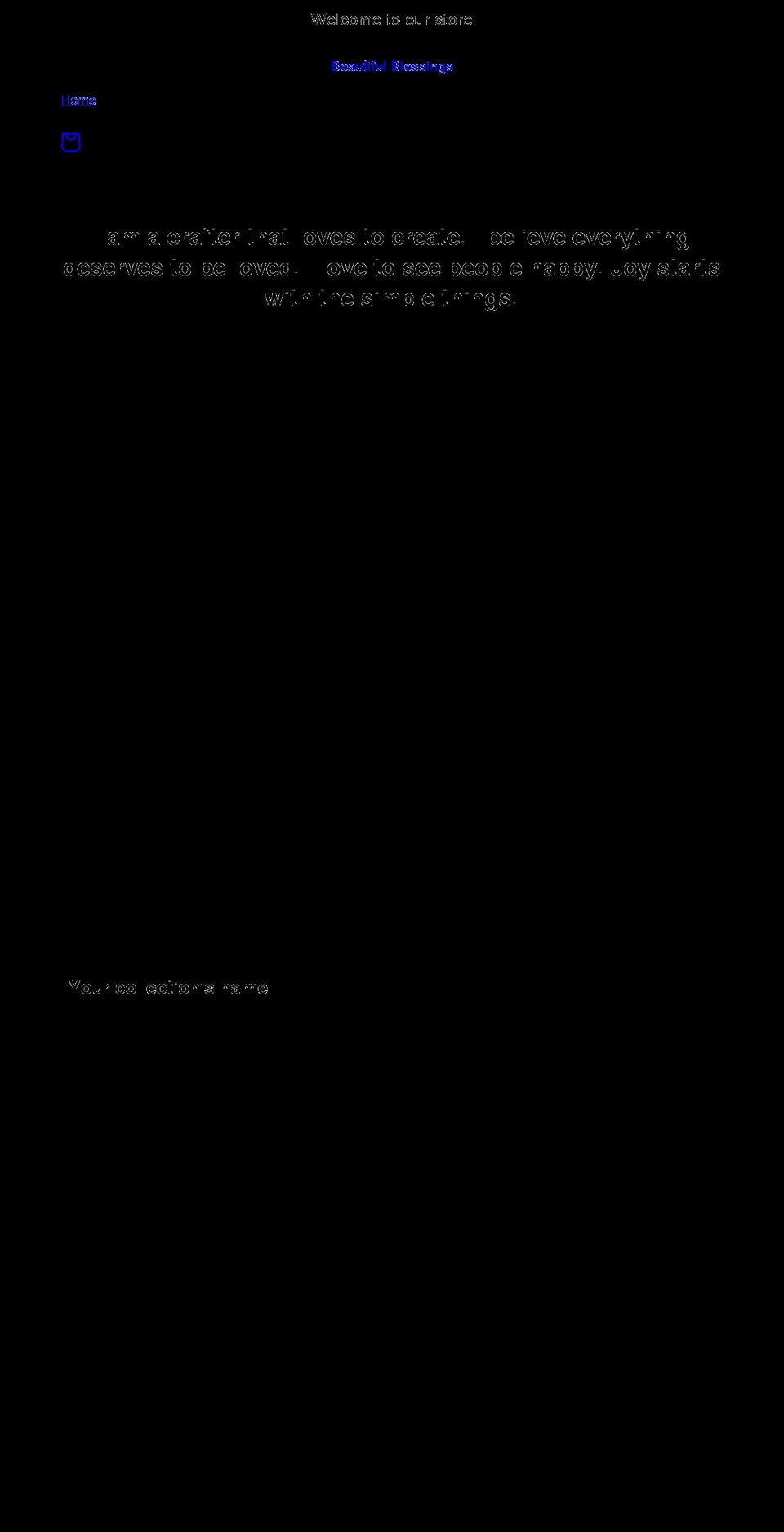 beautiful-blessings.com shopify website screenshot