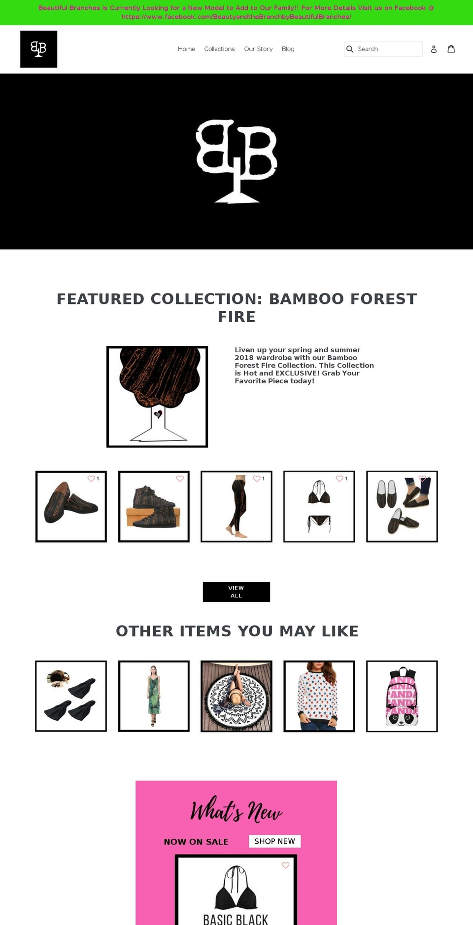 beautiful-branches.com — Shopify storefront screenshot