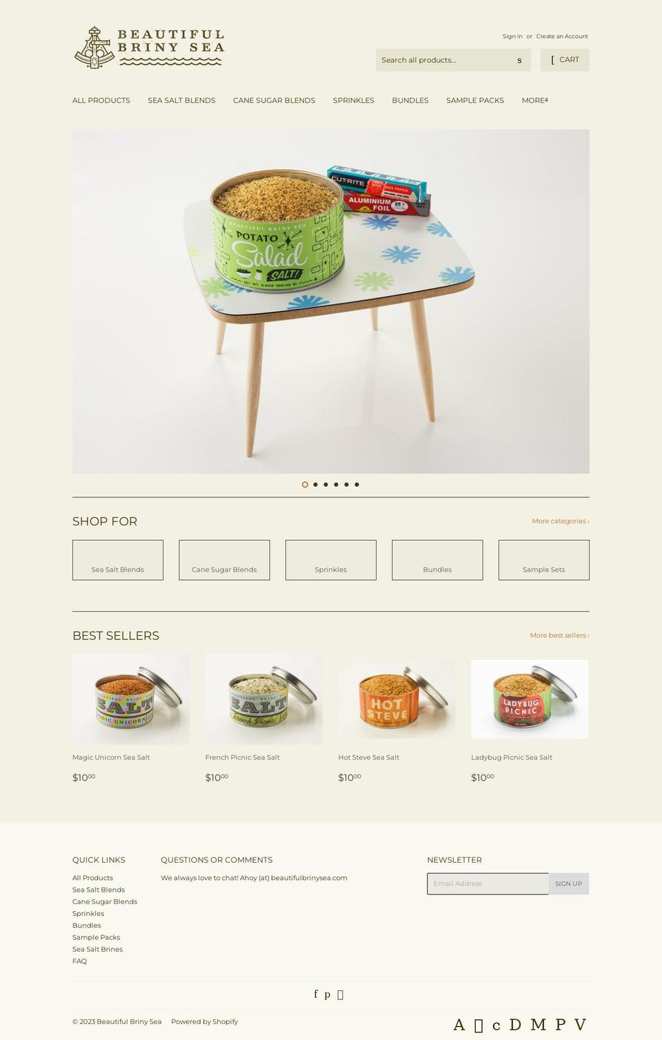 beautiful-briny-sea.myshopify.com shopify website screenshot