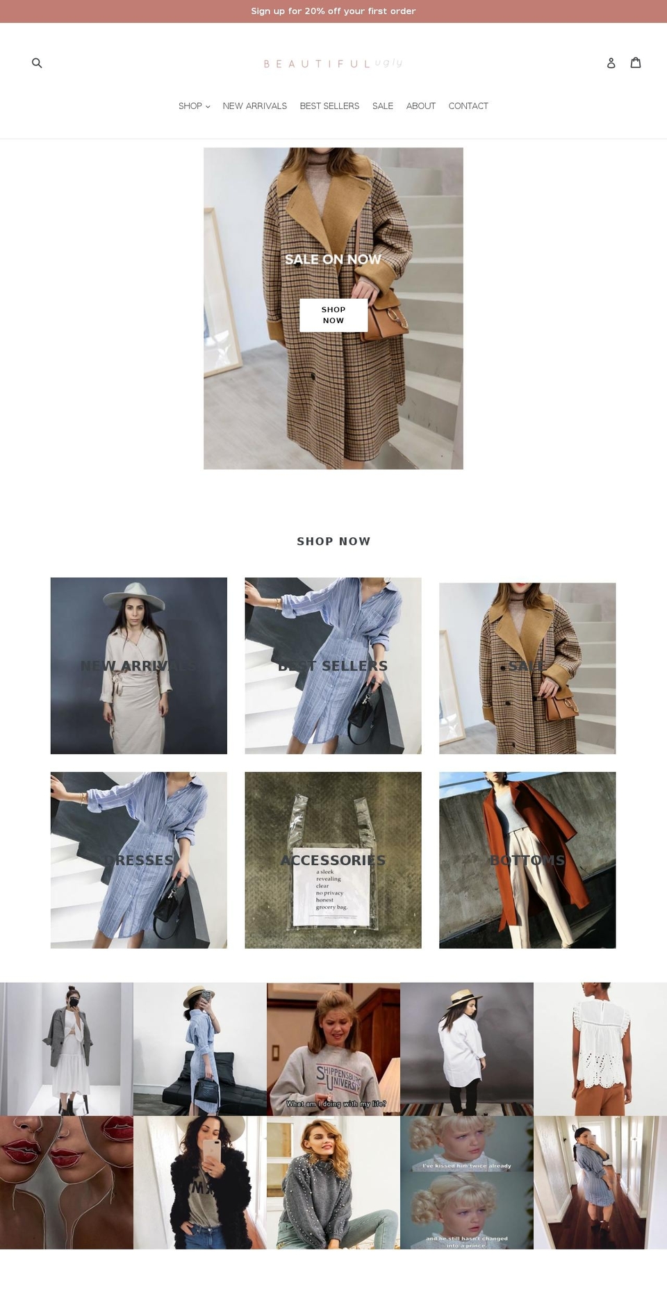 beautiful-ugly.com — Shopify storefront screenshot