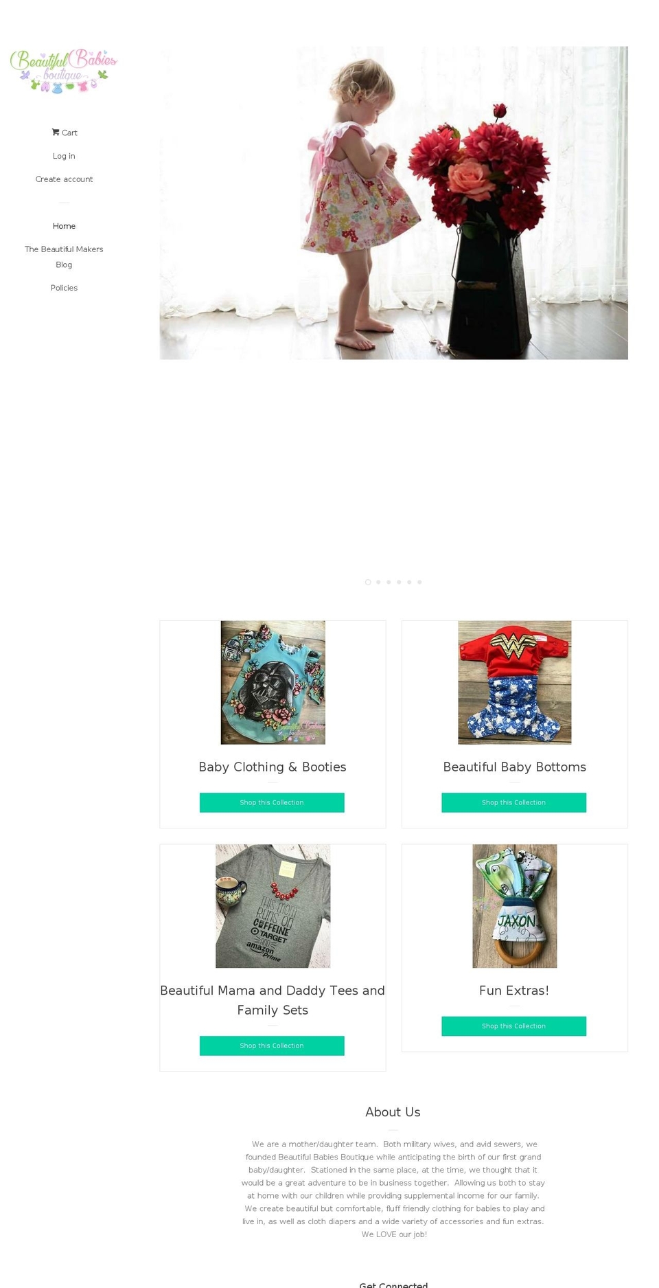 beautifulbabiesboutique.com — Shopify storefront screenshot