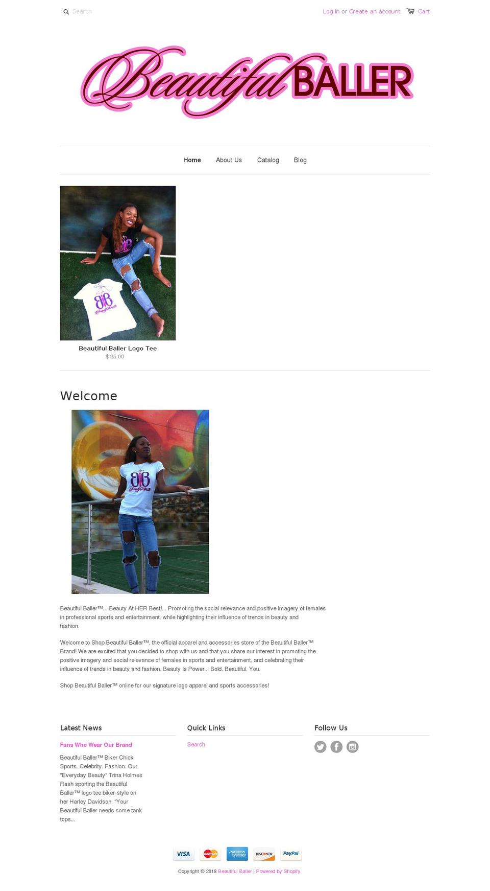 beautifulballer.com — Shopify storefront screenshot