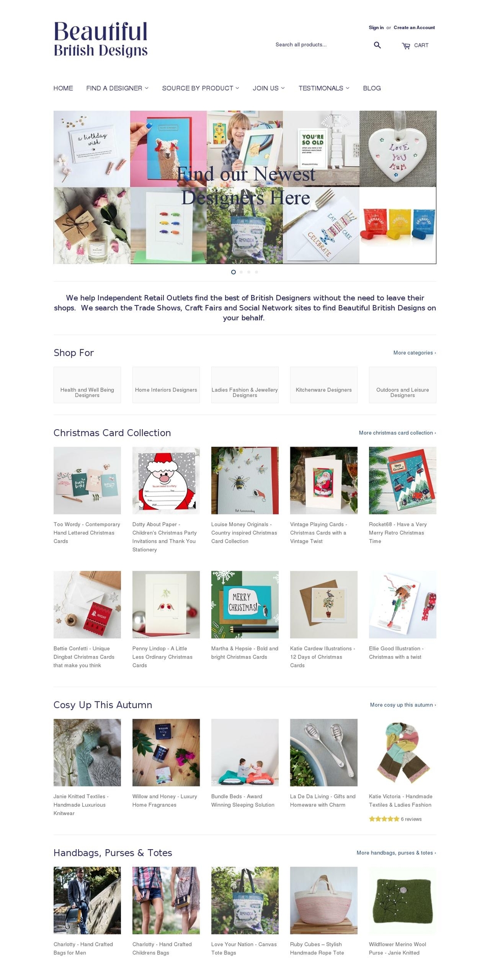 beautifulbritishdesigns.com — Shopify storefront screenshot