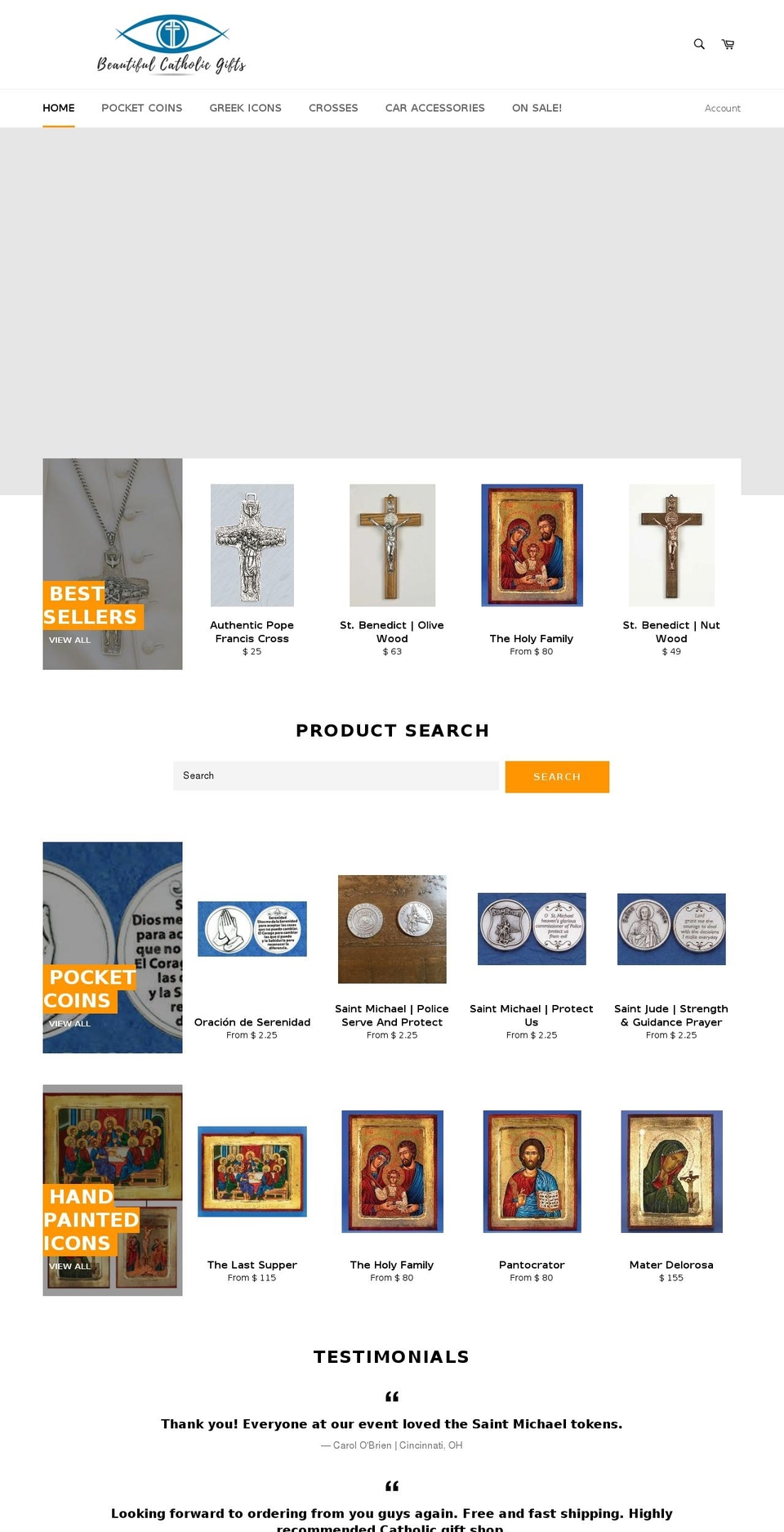 beautifulcatholicgifts.com — Shopify storefront screenshot
