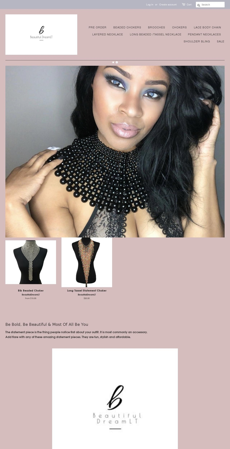 beautifuldreamlt.com — Shopify storefront screenshot