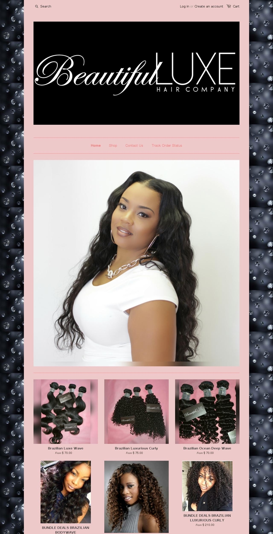 beautifulluxehair.com shopify website screenshot