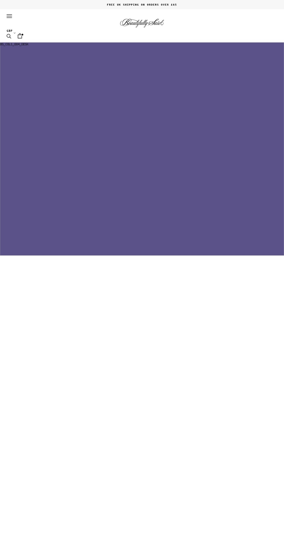 beautifully-said.com shopify website screenshot