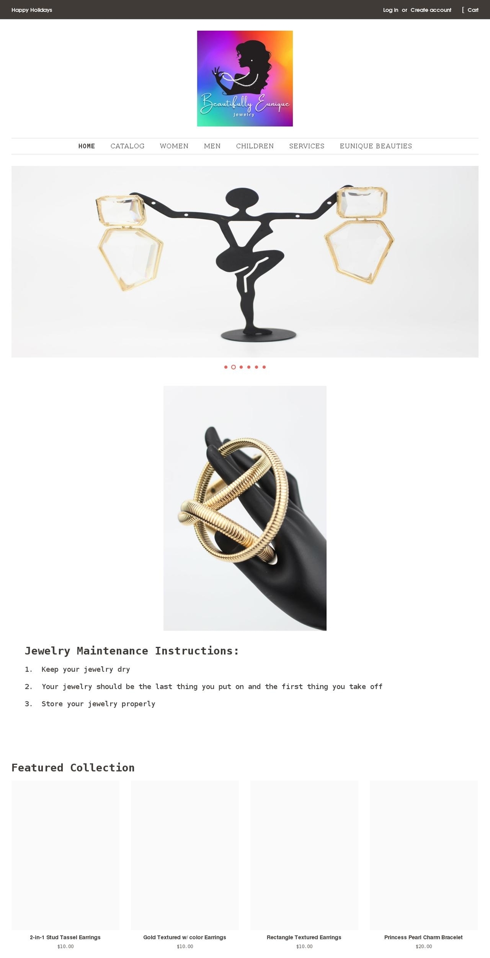 beautifullyeunique.com shopify website screenshot