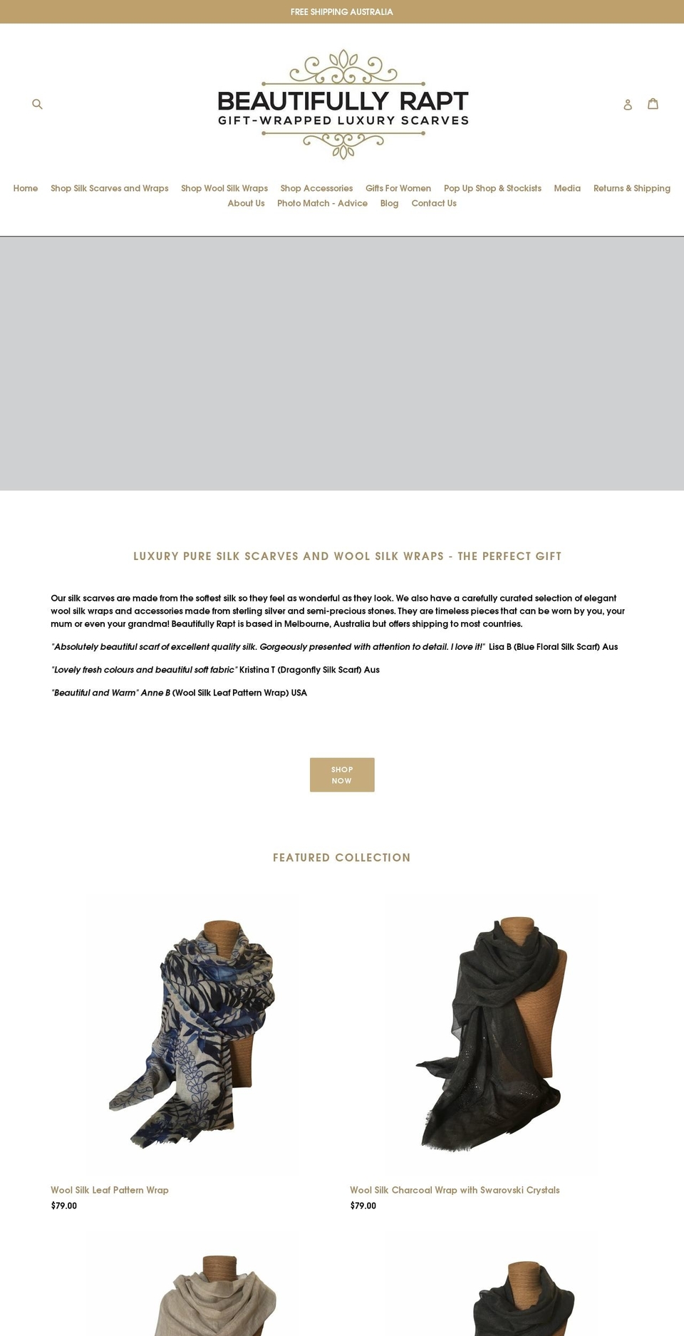 beautifullyrapt.com — Shopify store on .com