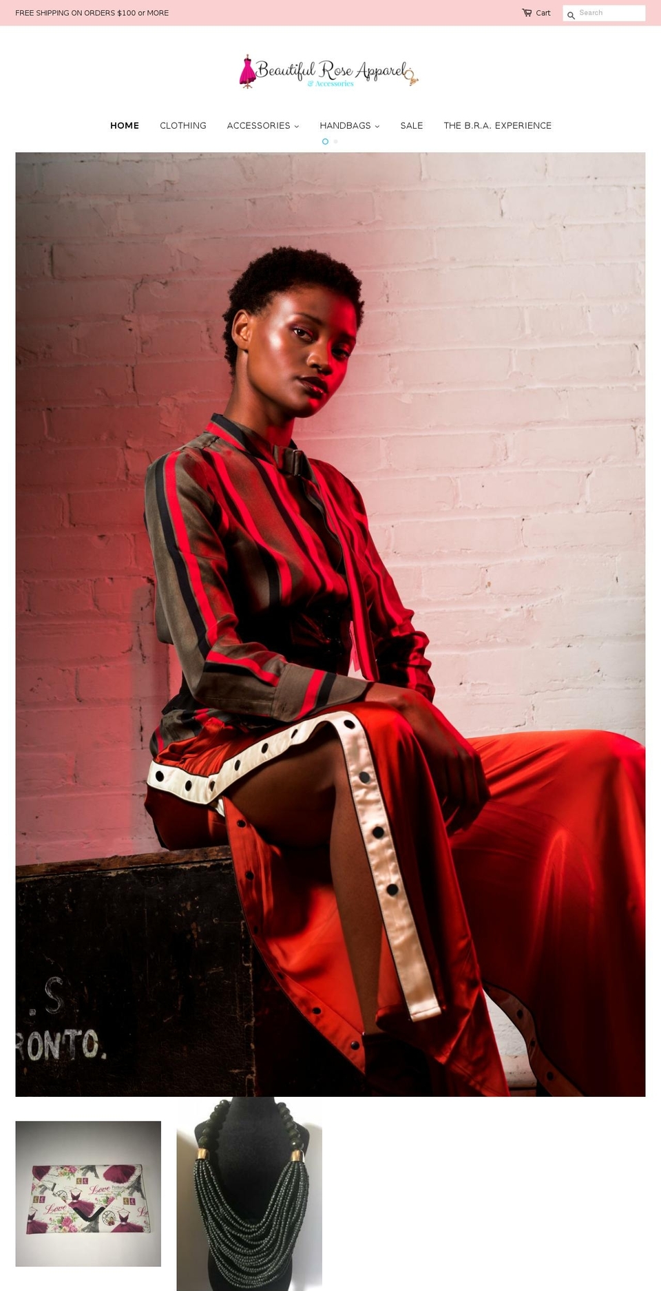 beautifulroseapparel.com — Shopify storefront screenshot