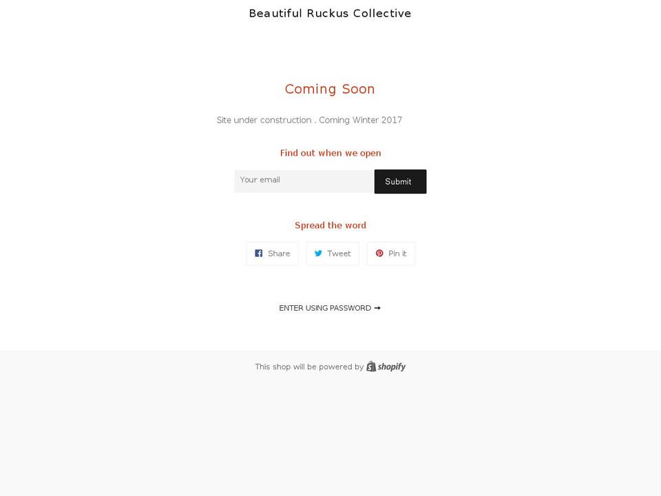 beautifulruckus.com — Shopify storefront screenshot