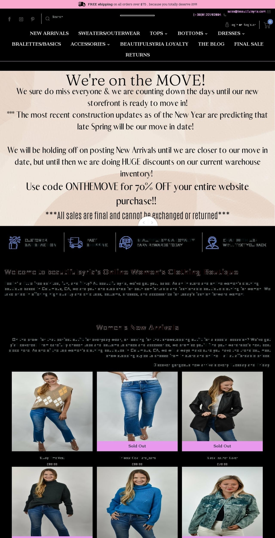Qeretail Okas Shopify theme site example beautifulsyria.com