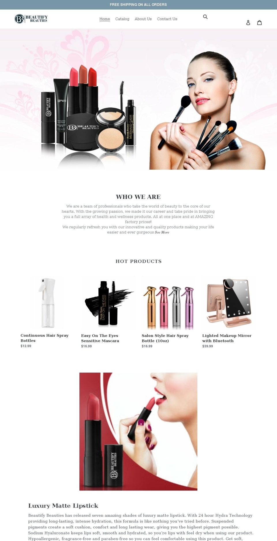 beautifybeauties.com shopify website screenshot